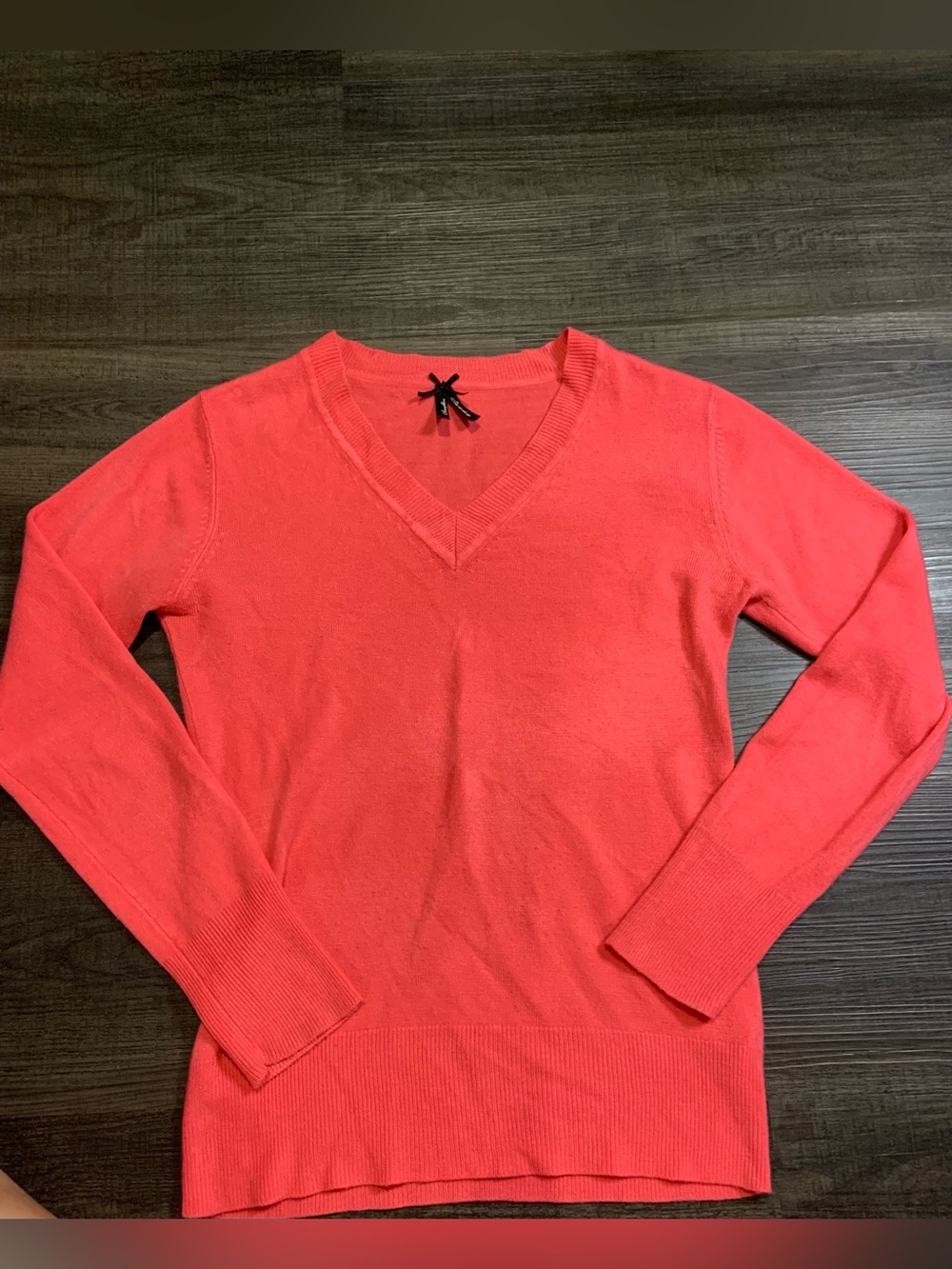 Dynamite Coral V-Neck Sweater